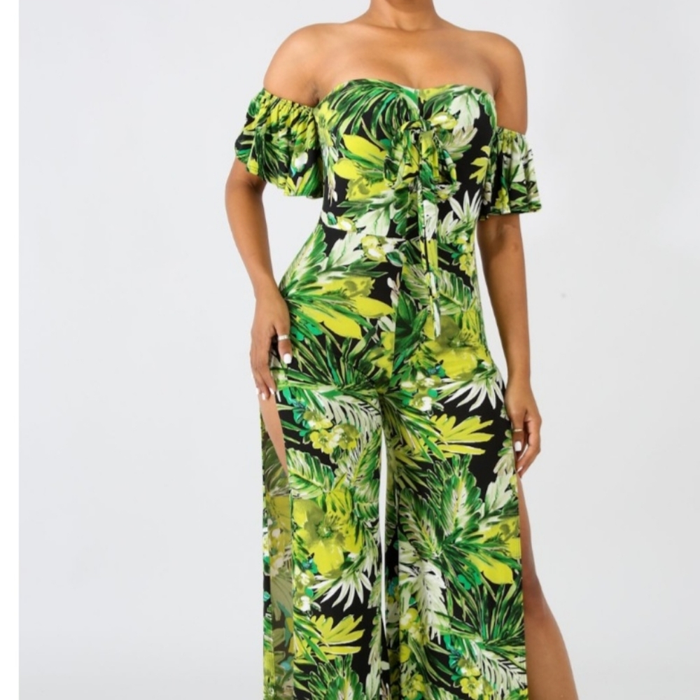 Green safari jumpsuit